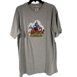 🆕Walt Disney World Embroidered 100 Years of Magic Womens T-shirt Large NEW